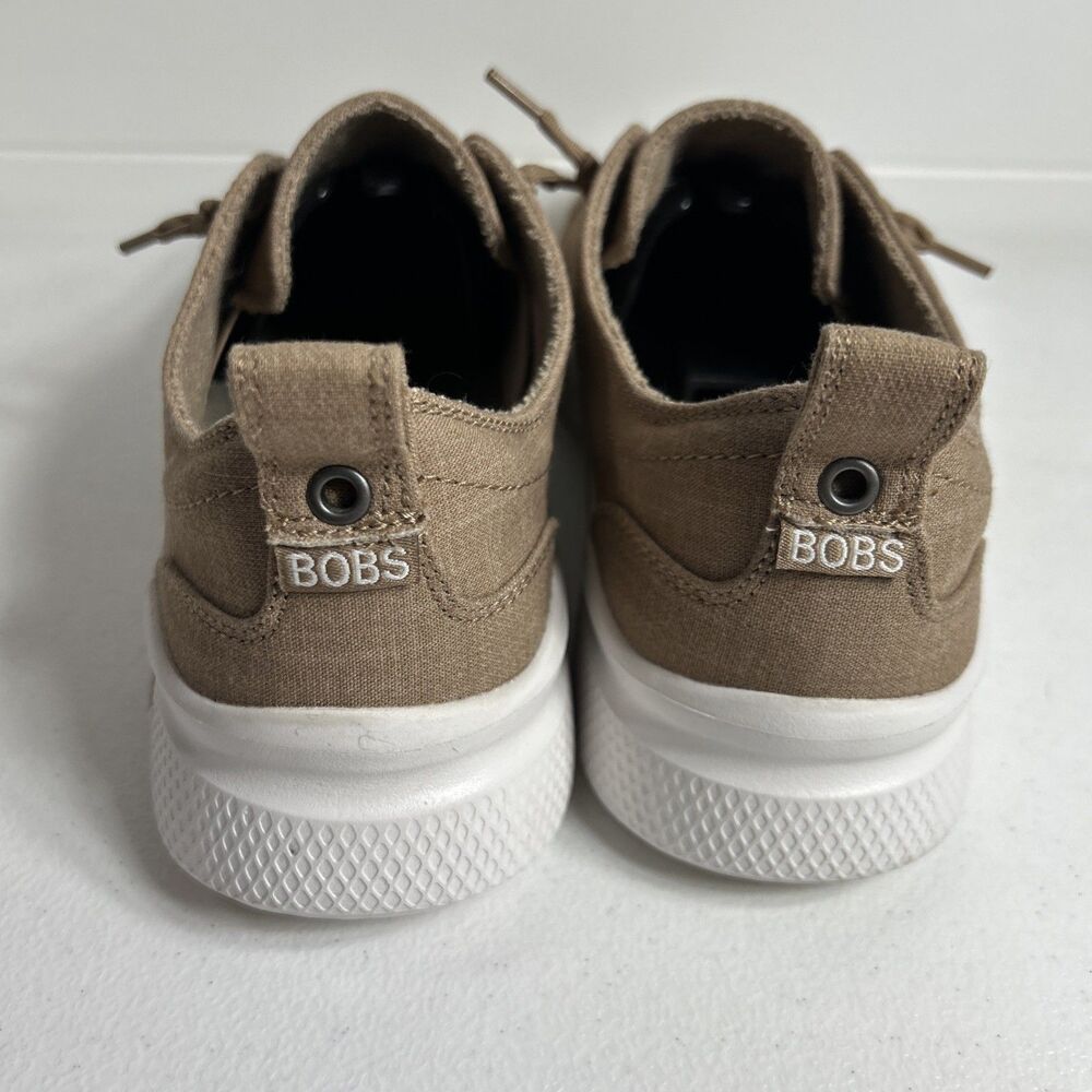 Skechers Bobs Women’s Shoes Size 9 Tan B Cute Archfit Comfort Slip In Canvas - Picture 5 of 11